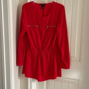 Red INC, International Concepts with adjustable waist tie, long or med sleeve